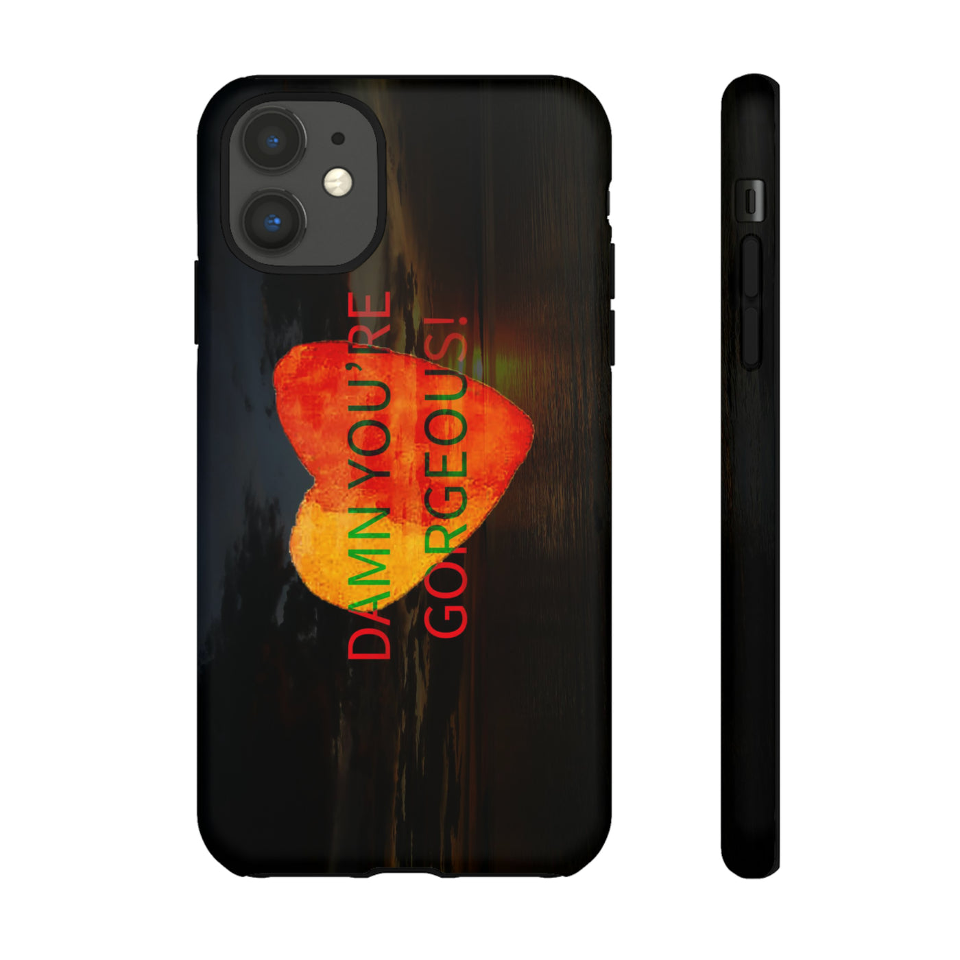 Cute IPhone Case | iPhone 15 Case | iPhone 15 Pro Max Case, Iphone 14 Case, Iphone 14 Pro Max Case IPhone Case for Art Lovers, Heart Sunset