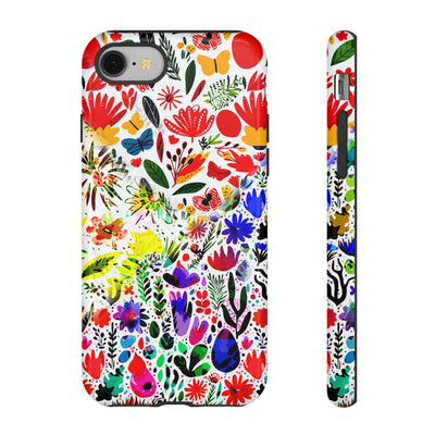 Impact Resistant, Colored Flowers, Cute Phone Cases for Samsung S24, S23, S22, S21, IPhone 15 pro Iphone 14 pro Iphone 13 IPhone 12 Iphone 11