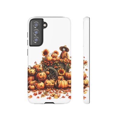 Impact Resistant, Fall Leaves Scarecrow, Cute Phone Cases for Samsung S24, S23, S22, S21, IPhone 15 pro Iphone 14 pro Iphone 13 IPhone 12 Iphone 11