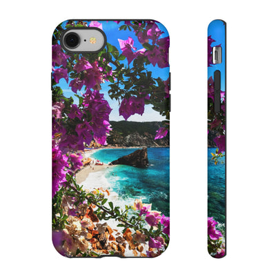 Impact Resistant, Bougainvillea Seaview, Cute Phone Cases for Samsung S24, S23, S22, S21, IPhone 15 pro Iphone 14 pro Iphone 13 IPhone 12 Iphone 11