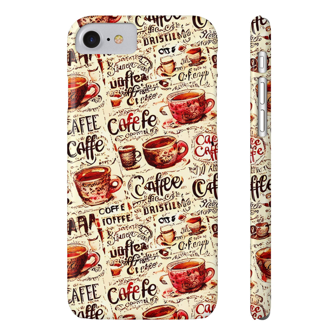 Slim Cute Phone Cases for Iphone - | iPhone 15 Case | iPhone 15 Pro Max Case, Iphone 14 Case, Iphone 14 Pro Max, Iphone 13, Paris Coffee Cup - Studio40ParkLane