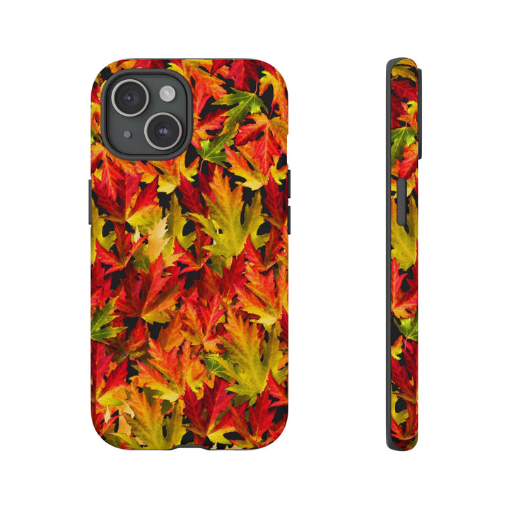Fall Leaves Impact Resistant, Cute Phone Cases for Samsung S24, S23, S22, S21, IPhone 15 pro Iphone 14 pro Iphone 13 IPhone 12 Iphone 11 - Studio40ParkLane