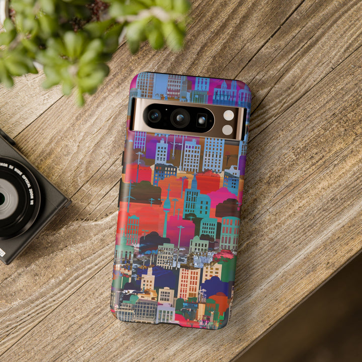 Cute Samsung Case | Cool Iphone Case | Summer City Skyline, Samsung S24, S23, S22, S21, IPhone 15 Case | Iphone 14 Case, Iphone 13 Case - Studio40ParkLane