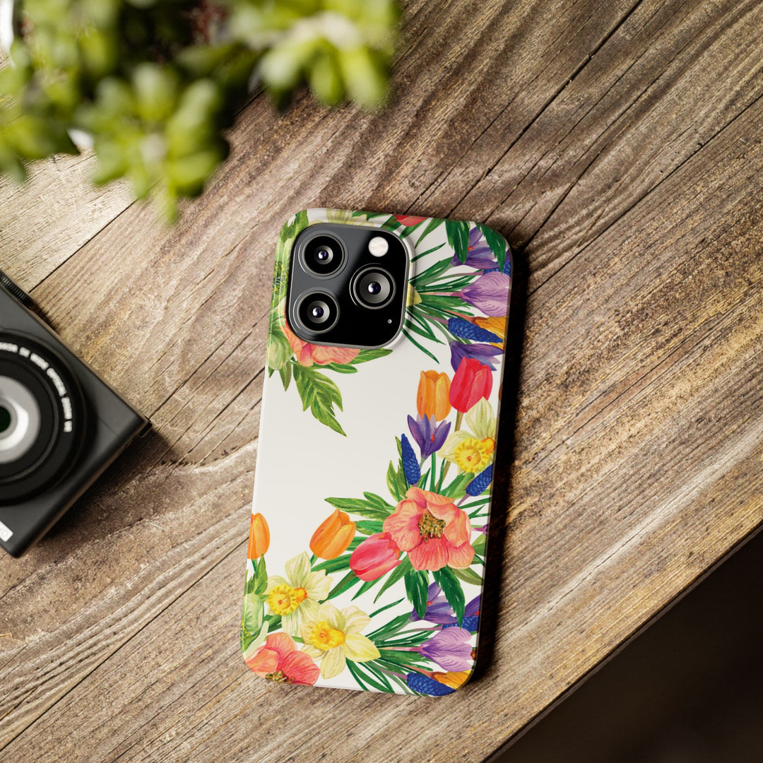 Slim Spring Flowers Gift for Her Cute Phone Cases for Iphone 16 Pro Max | iPhone 15 Case | iPhone 15 Pro Max Case, Iphone 14, 13, 12, 11, 10, 8, 7 - Studio40ParkLane