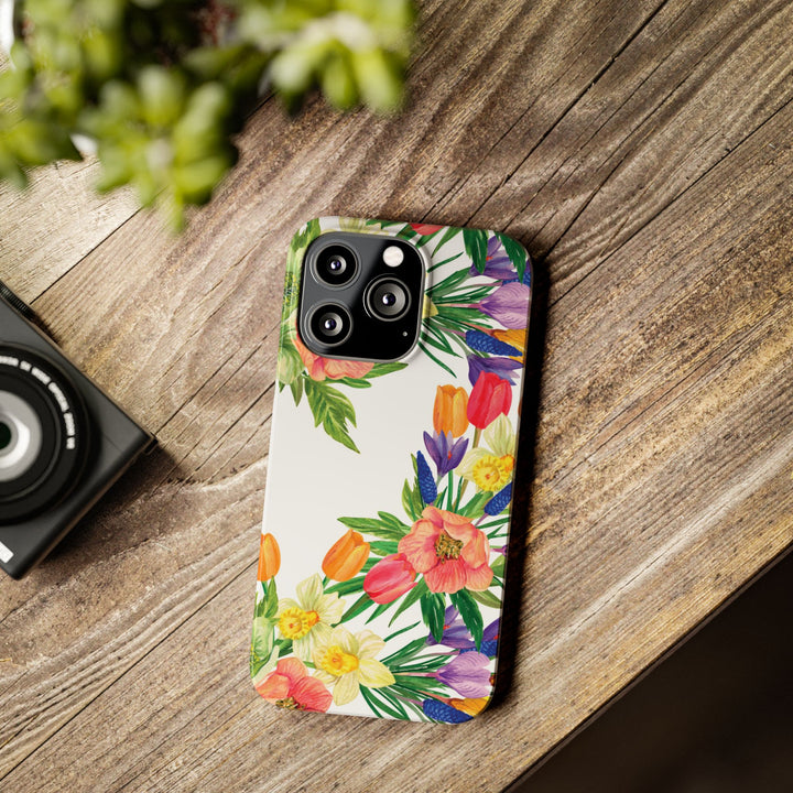 Slim Spring Flowers Gift for Her Cute Phone Cases for Iphone 16 Pro Max | iPhone 15 Case | iPhone 15 Pro Max Case, Iphone 14, 13, 12, 11, 10, 8, 7 - Studio40ParkLane