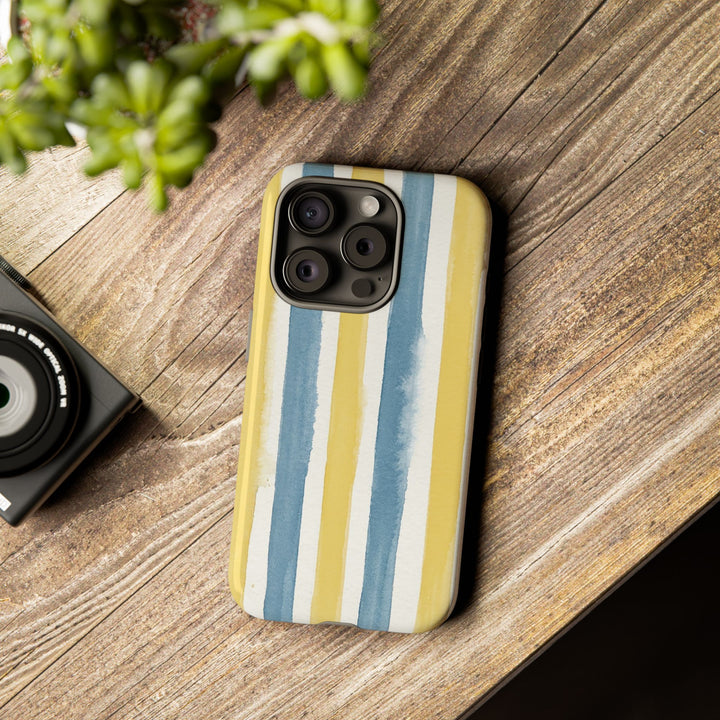 Tough Cute Yellow Stripes Phone Case, for IPhone 17 Pro Max | Iphone 17 Air, Iphone 16, IPhone 15, 14 13 12, Samsung Galaxy S26, S25, S24, S23 - Studio40ParkLane