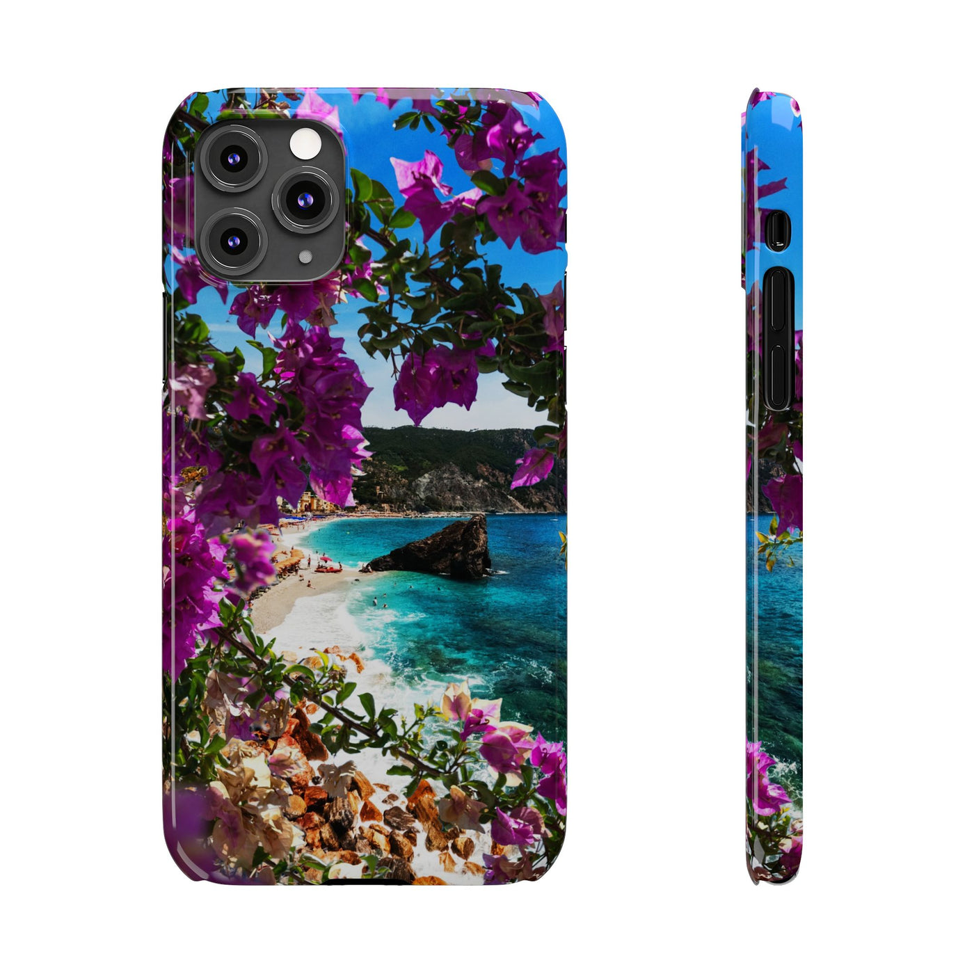 Bougainvillea Sea View Slim Cute Phone Cases for Iphone  | iPhone 15 Case | iPhone 15 Pro Max Case, Iphone 14, Iphone 14 Pro Max, Iphone 13