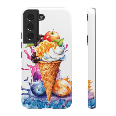 Impact Resistant, Summer Ice Cream Cone, Cute Phone Cases for Samsung S24, S23, S22, S21, IPhone 15 pro Iphone 14 pro Iphone 13 IPhone 12 Iphone 11