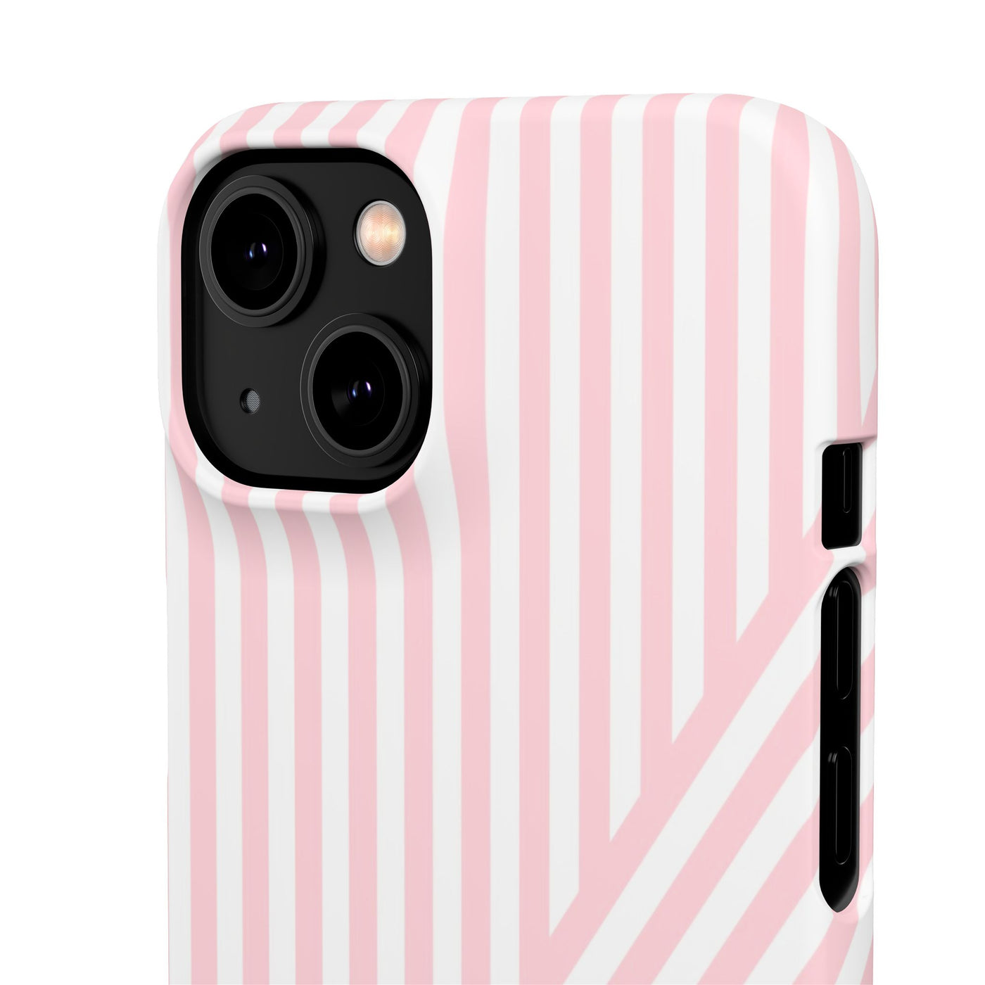 Aesthetic Sweet Pink Stripes Cute Phone Case Sleek Snap - For iPhone 17 Pro Max iPhone 16 Pro iPhone 15 Iphone 14 Plus 13 Pro 12 11 10 Gift