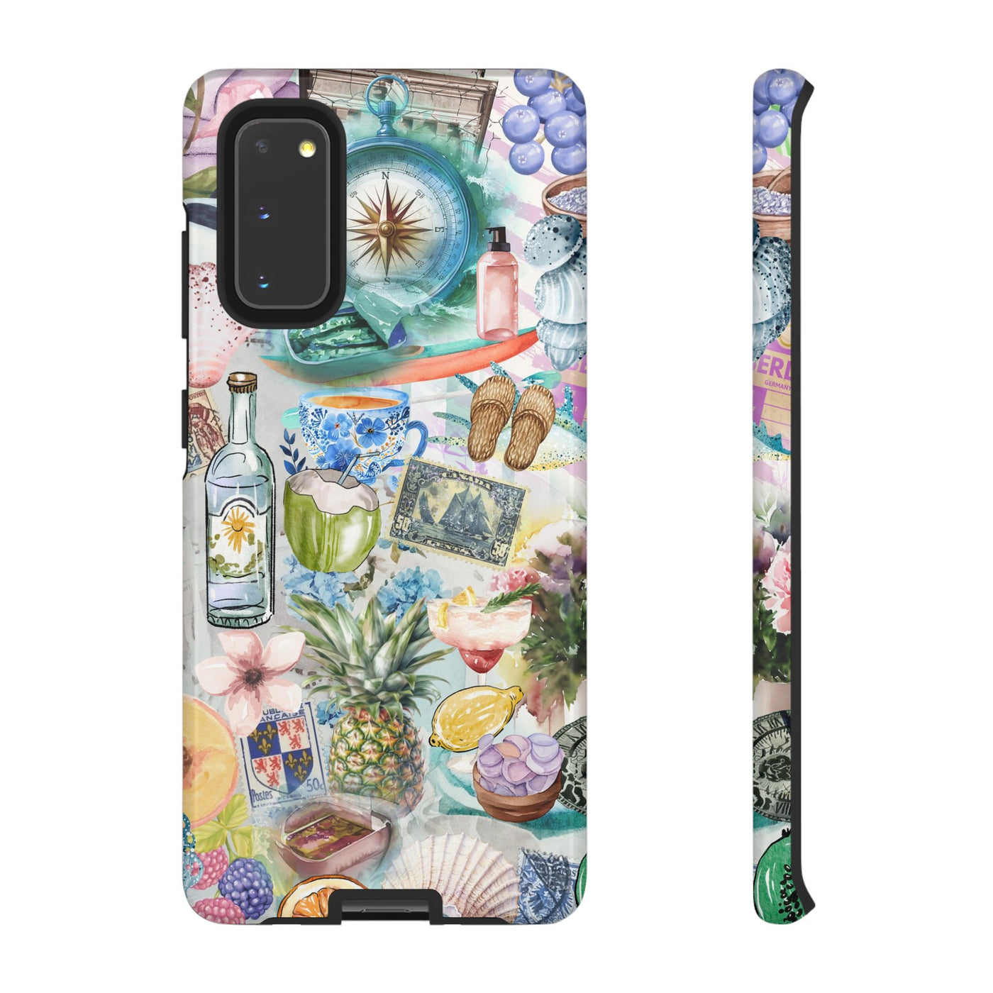 Impact Resistant, Travel Coquette Collage, Cute Phone Cases for Samsung S24, S23, S22, S21, IPhone 15 pro Iphone 14 pro Iphone 13 IPhone 12 Iphone 11