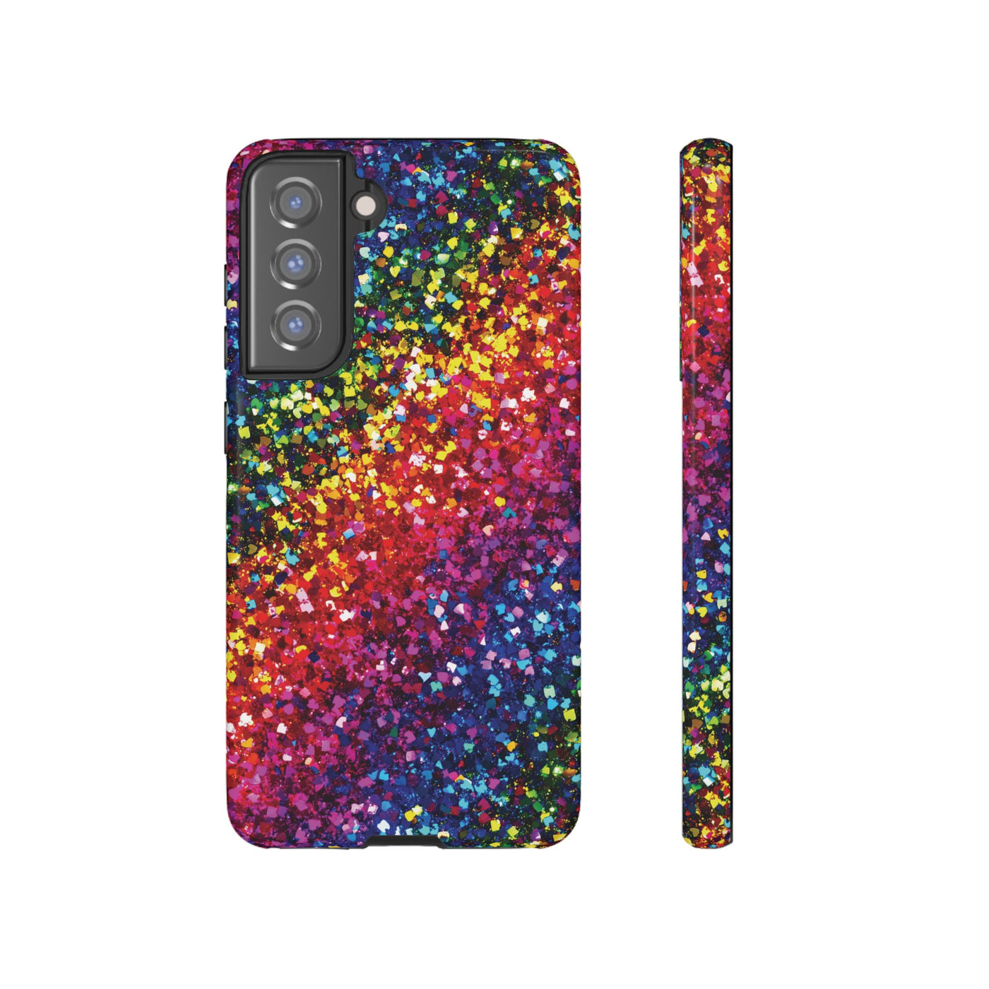 Faux Chic Play on Glitter Effect Cute Phone Case, for IPhone 16 pro Max | Iphone 15, Iphone 14, IPhone 13 Case, 11 8 7, Samsung Galaxy S24, S23, S22, S21, 2 Layer Protection