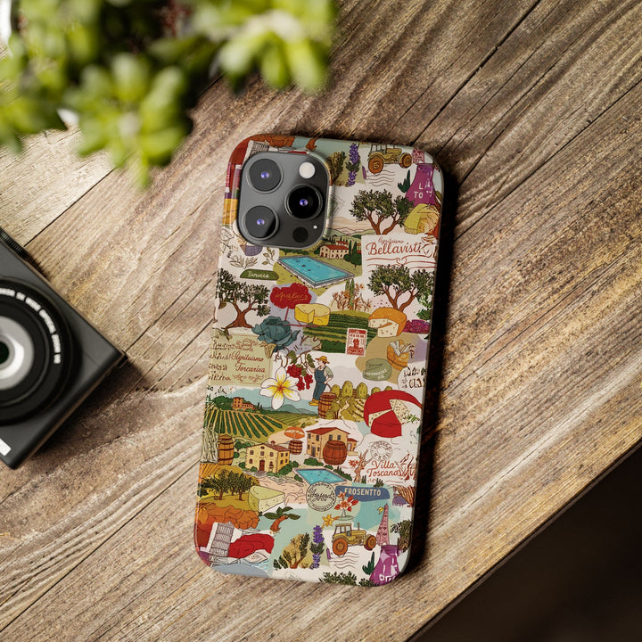 Slim Italy Tuscany Coquette Collage Cute Phone Case for Iphone 17 - | iPhone 16 Pro Max Case | iPhone 15 Case Iphone 14 13 12 11 10 9 8 7 - Studio40ParkLane