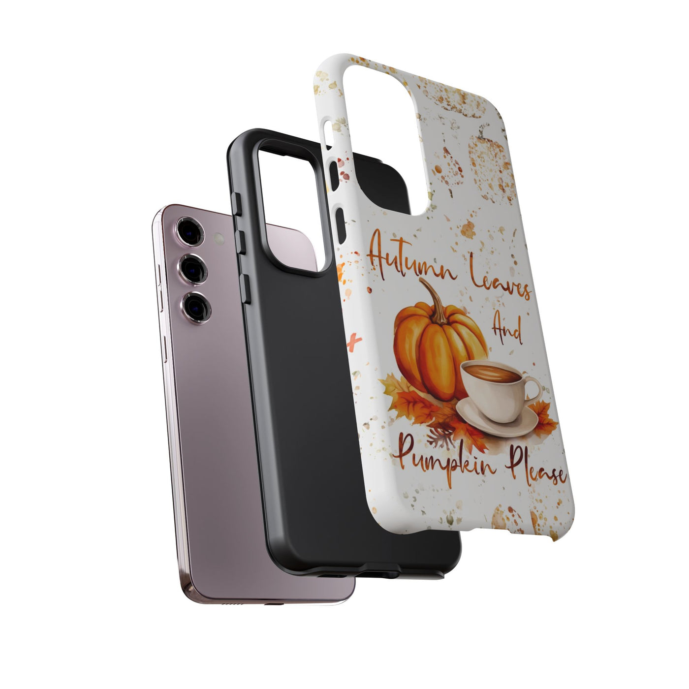 Impact Resistant, Fall Leaves Pumpkin Pie, Cute Phone Cases for Samsung S24, S23, S22, S21, IPhone 15 pro Iphone 14 pro Iphone 13 IPhone 12 Iphone 11