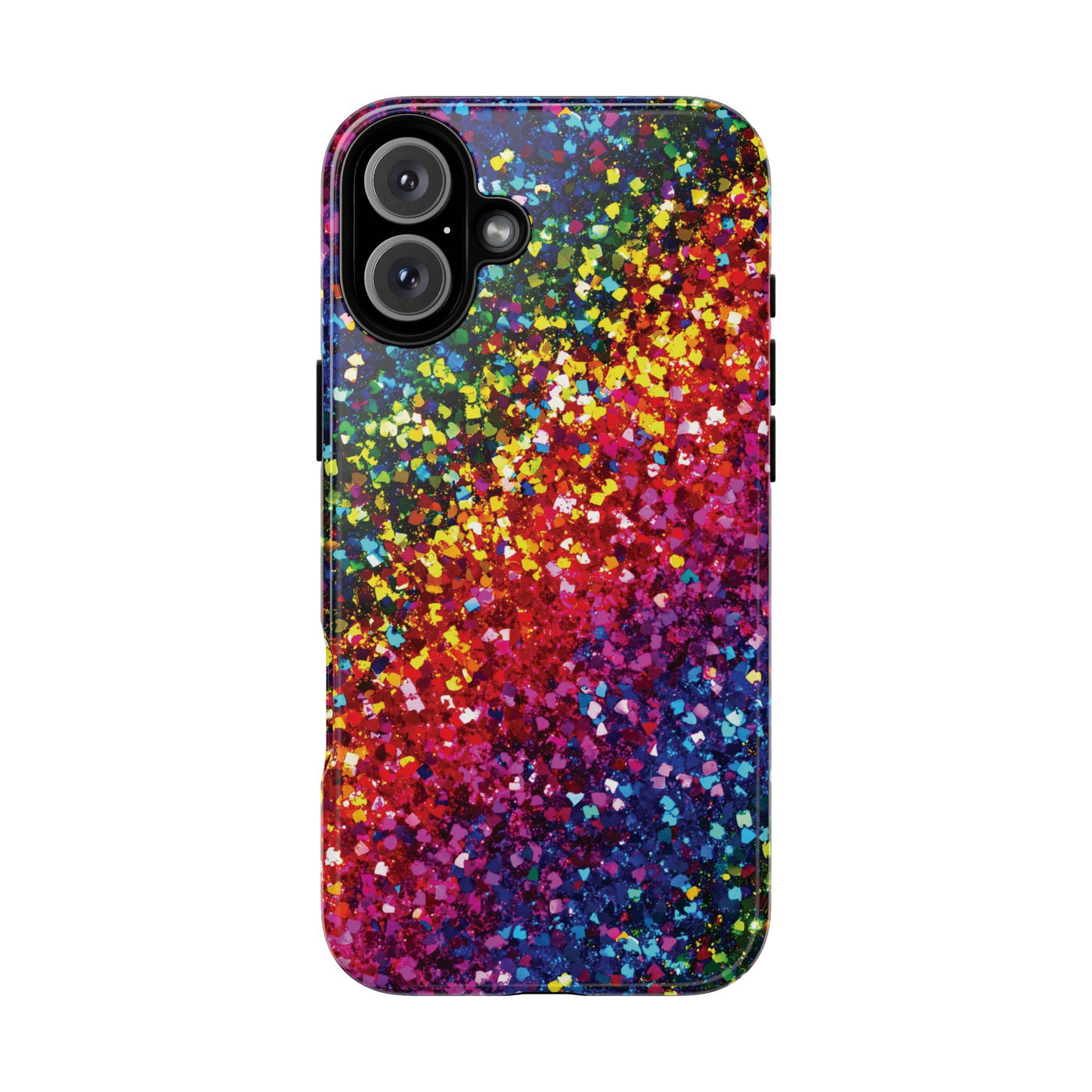 Faux Chic Play on Glitter Effect Cute Phone Case, for IPhone 16 pro Max | Iphone 15, Iphone 14, IPhone 13 Case, 11 8 7, Samsung Galaxy S24, S23, S22, S21, 2 Layer Protection