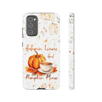 Impact Resistant, Fall Leaves Pumpkin Pie, Cute Phone Cases for Samsung S24, S23, S22, S21, IPhone 15 pro Iphone 14 pro Iphone 13 IPhone 12 Iphone 11