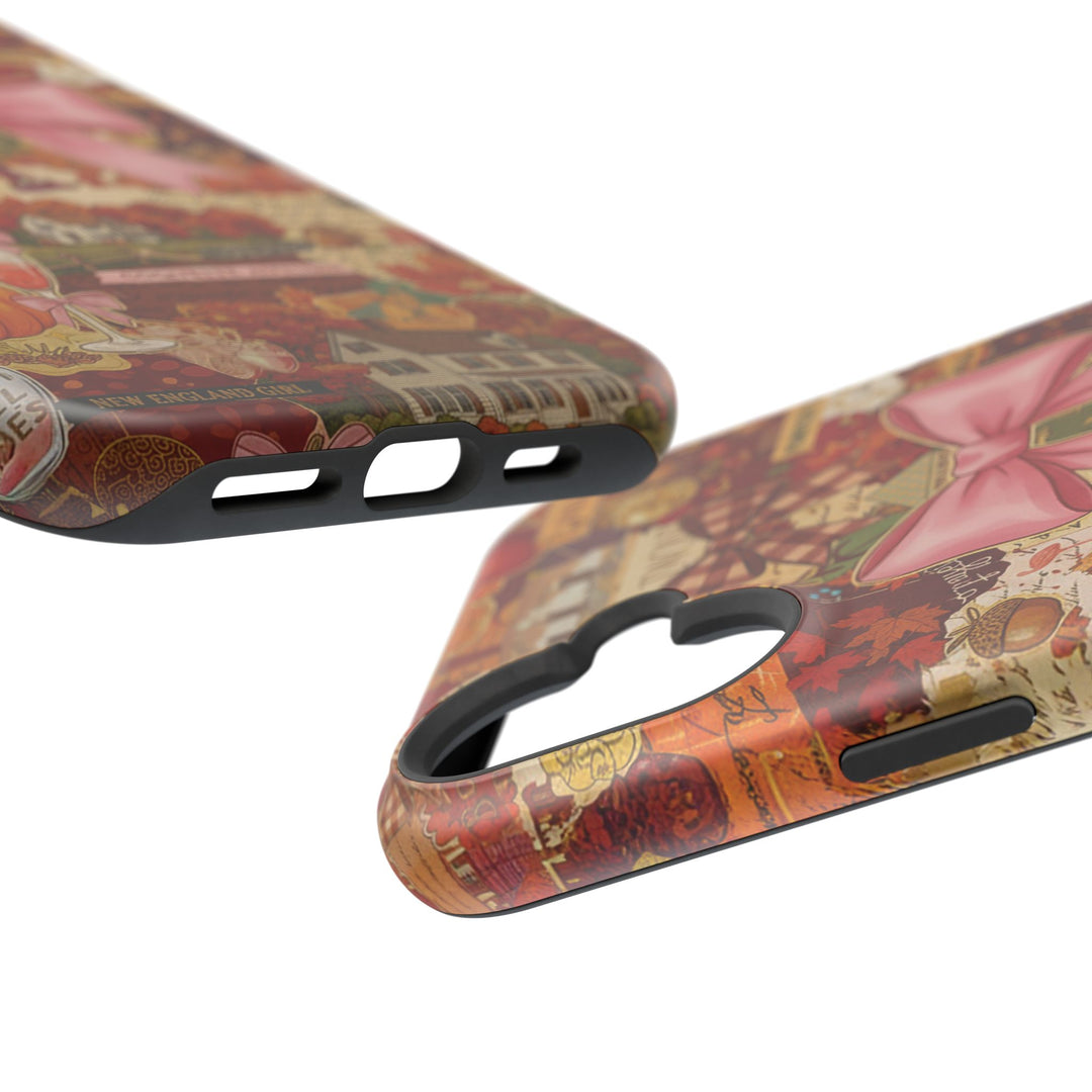 New England Fall Coquette Collage Tough Magsafe Cute Phone Cases for Iphone | iPhone 15 Pro Max Case, Iphone 14, Iphone 14 13 12 11 10 9 8 7 - Studio40ParkLane