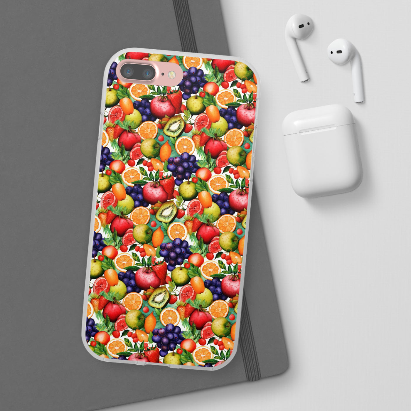 Cute Flexi Phone Cases, Summer Fruit Mix, Compatible with Samsung Galaxy S23, Samsung S22, Samsung S21, Samsung S20, Galaxy S20 Ultra