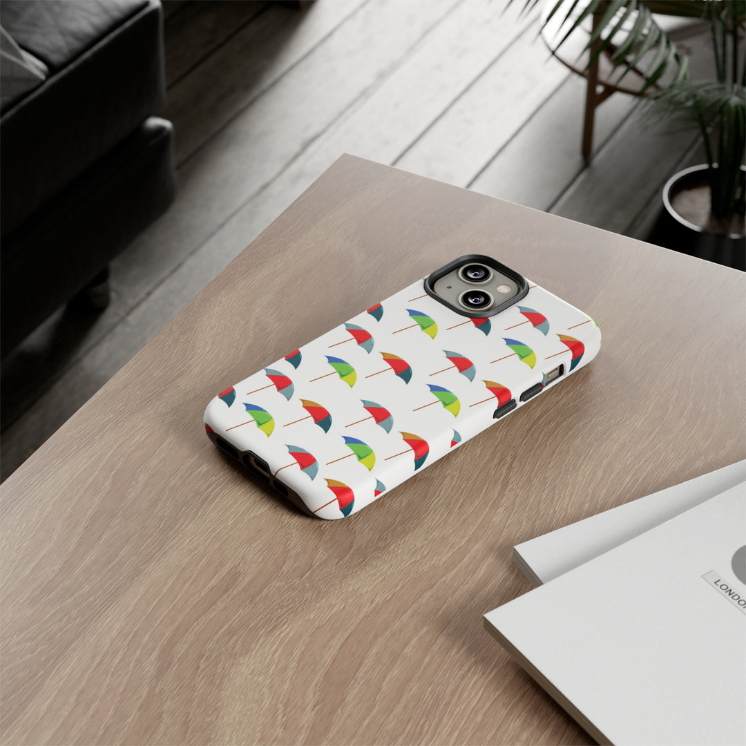 Cute IPhone Case | Colorful Beach Parasols, iPhone 15 Case | iPhone 15 Pro Case, Iphone 14 Case, Iphone 14 Pro Max Case, Protective Iphone Case - Studio40ParkLane