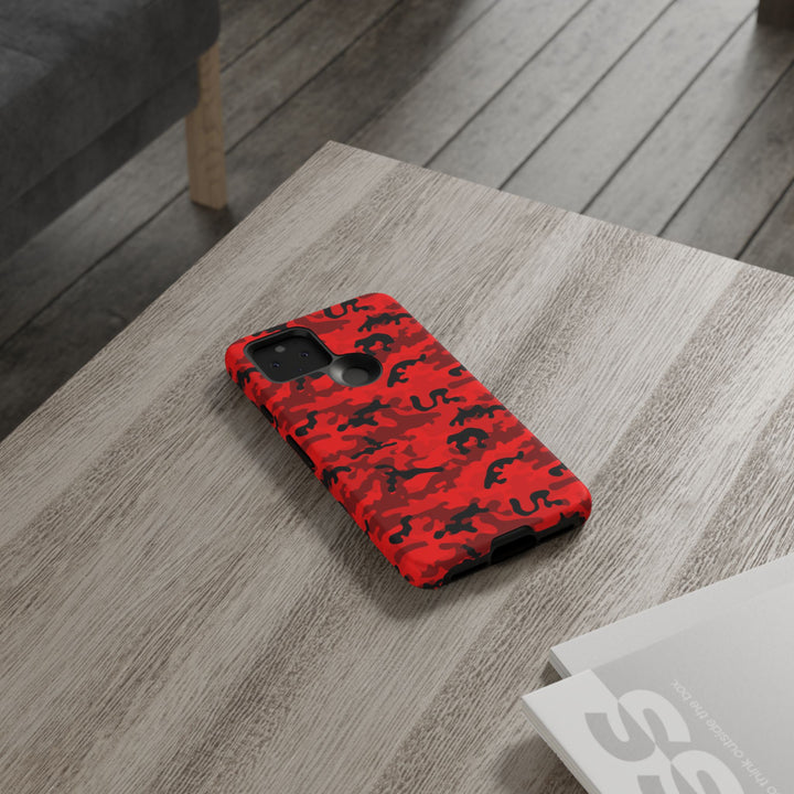 Impact Resistant, Red Camo Camouflage, Cute Phone Cases for Samsung S24, S23, S22, S21, IPhone 15 pro Iphone 14 pro Iphone 13 IPhone 12 Iphone 11 - Studio40ParkLane