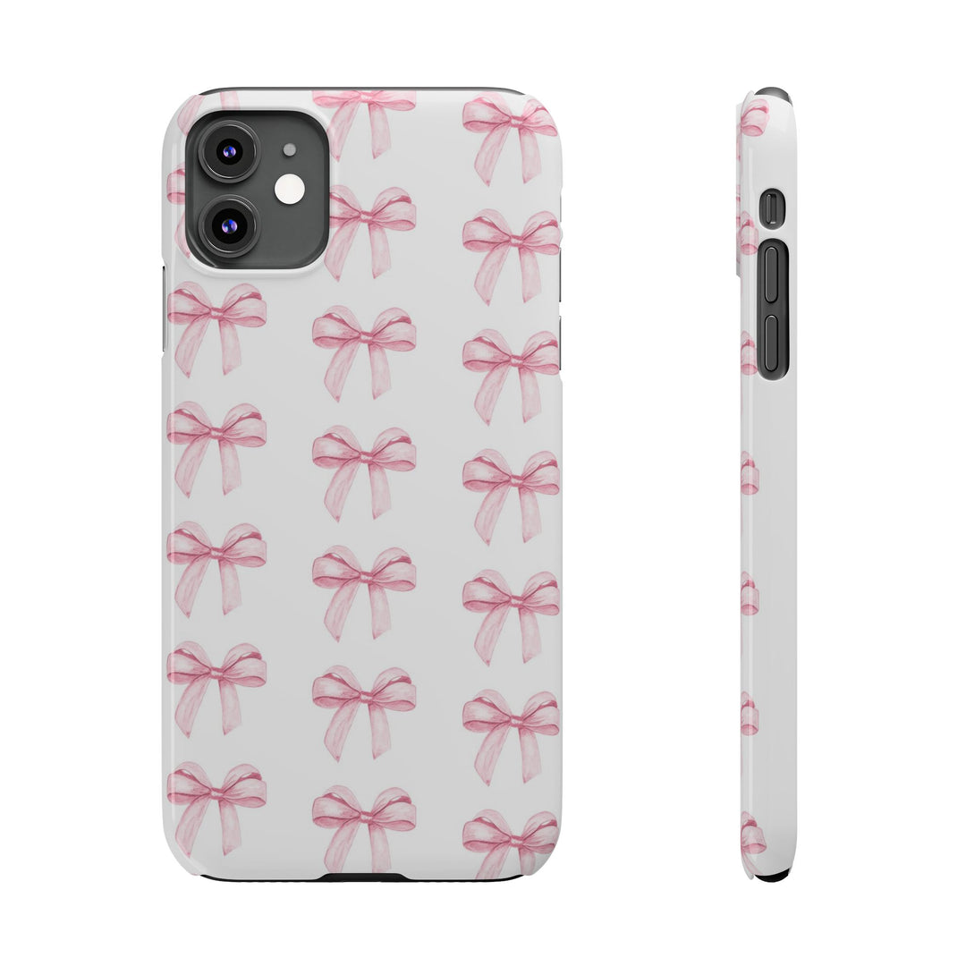 Slim Pink Bows Cute Phone Cases for Iphone 16 Pro Max | iPhone 15 Case | iPhone 15 Pro Max Case, Iphone 14, Iphone 14 Pro Max, Iphone 13 12 11 8 7 - Studio40ParkLane