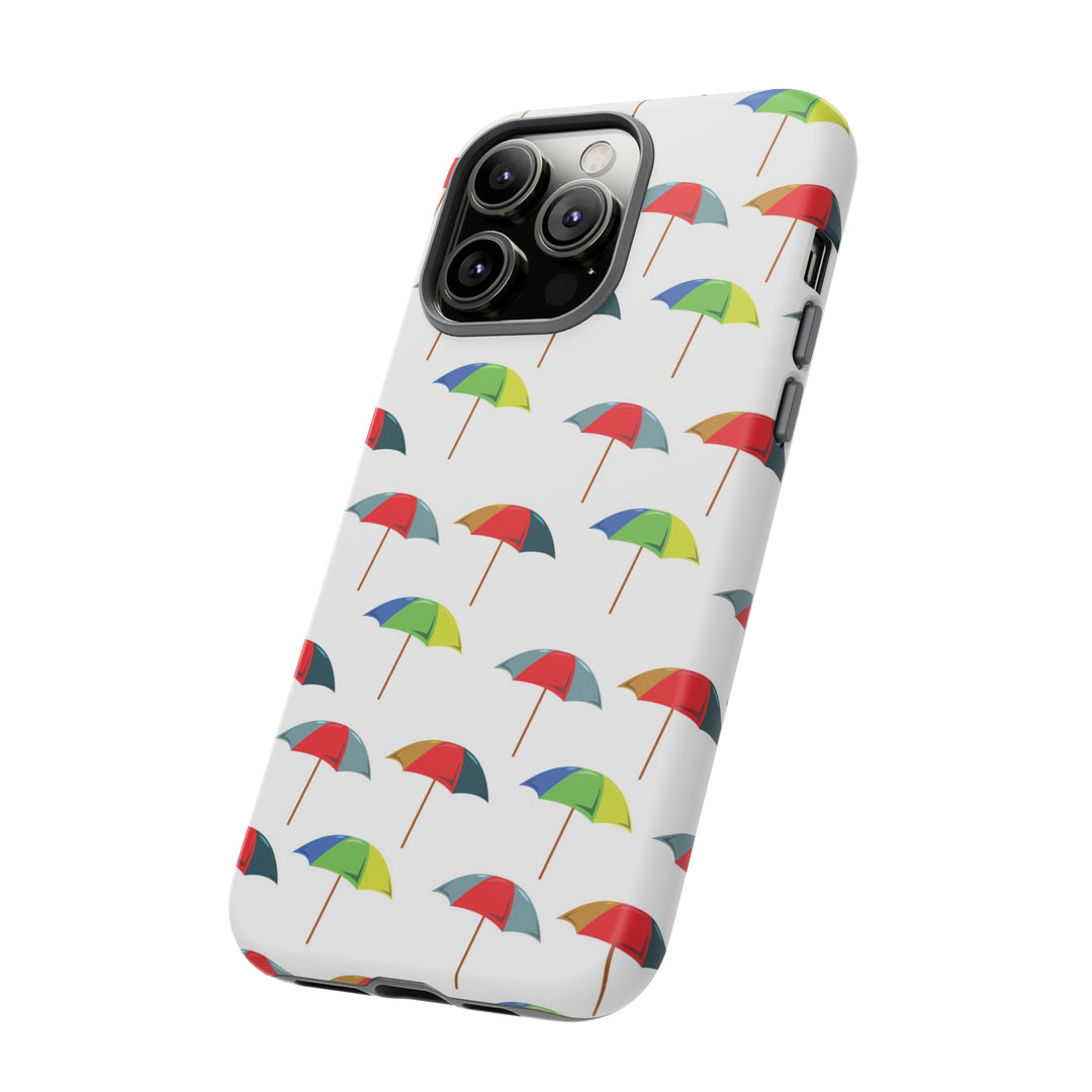 Cute IPhone Case | Colorful Beach Parasols, iPhone 15 Case | iPhone 15 Pro Case, Iphone 14 Case, Iphone 14 Pro Max Case, Protective Iphone Case - Studio40ParkLane