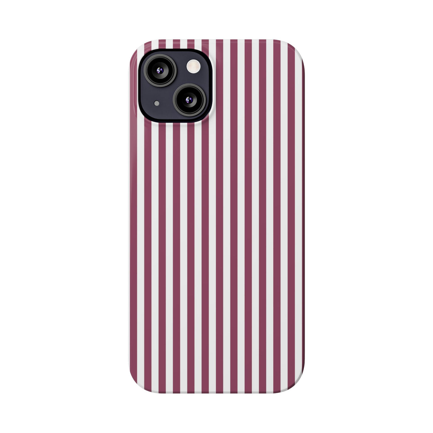 Slim Claret Red Striped Cute Phone Case for Iphone 16 - | iPhone 15 Pro Max Case | iPhone 14 Case Iphone 13 12 11 10 9 8 7 XS X Gift for Her - Studio40ParkLane