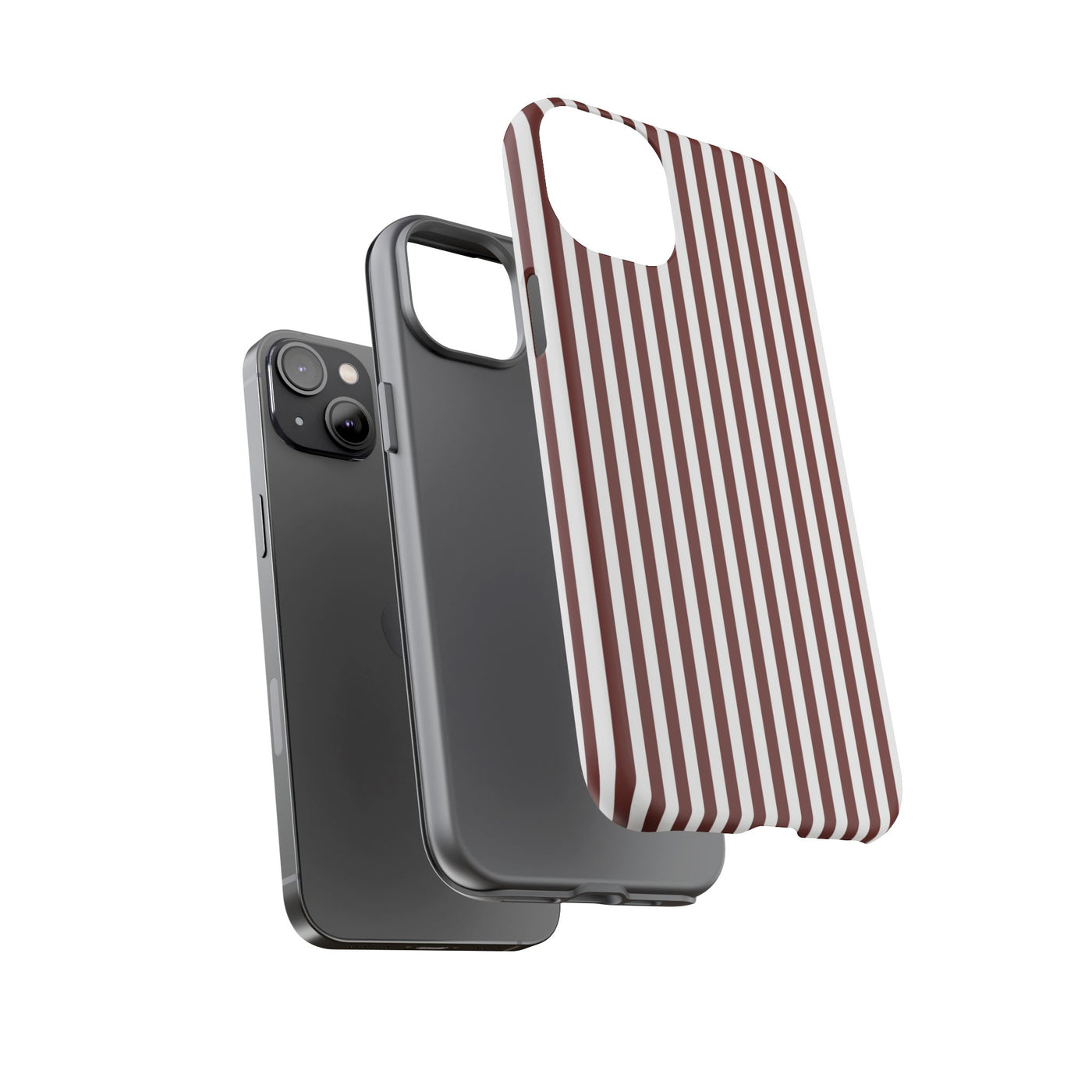 Tough Premium Chocolate Stripes Phone Case Gift for Her - For Apple iPhone 16 Pro Max 16e iPhone 15 Pro iPhone Iphone 14 Plus 13 Pro 12 SE XR - Studio40ParkLane