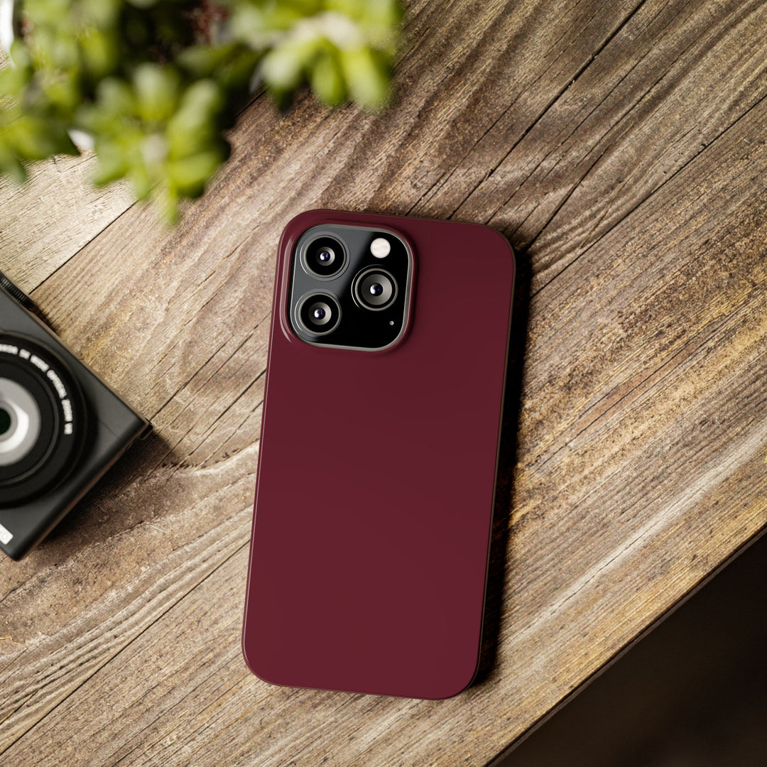 Slim Burgundy Maroon Gift for Her Aesthetic Cute Phone Case for Iphone 16 - | iPhone 15 Pro Max Case | iPhone 14 Case 13 12 11 10 9 8 7 - Studio40ParkLane