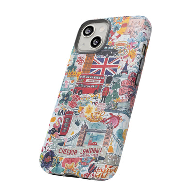 London England Coquette Collage Tough Premium Phone Case - For iPhone 17 Pro Max iPhone 16 Pro iPhone 15 Iphone 14 Plus 13 Pro 12 11 10 XR - Studio40ParkLane