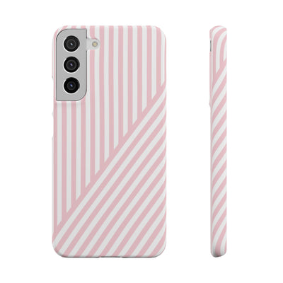 Aesthetic Sweet Pink Stripes Cute Phone Case Sleek Snap - For iPhone 17 Pro Max iPhone 16 Pro iPhone 15 Iphone 14 Plus 13 Pro 12 11 10 Gift
