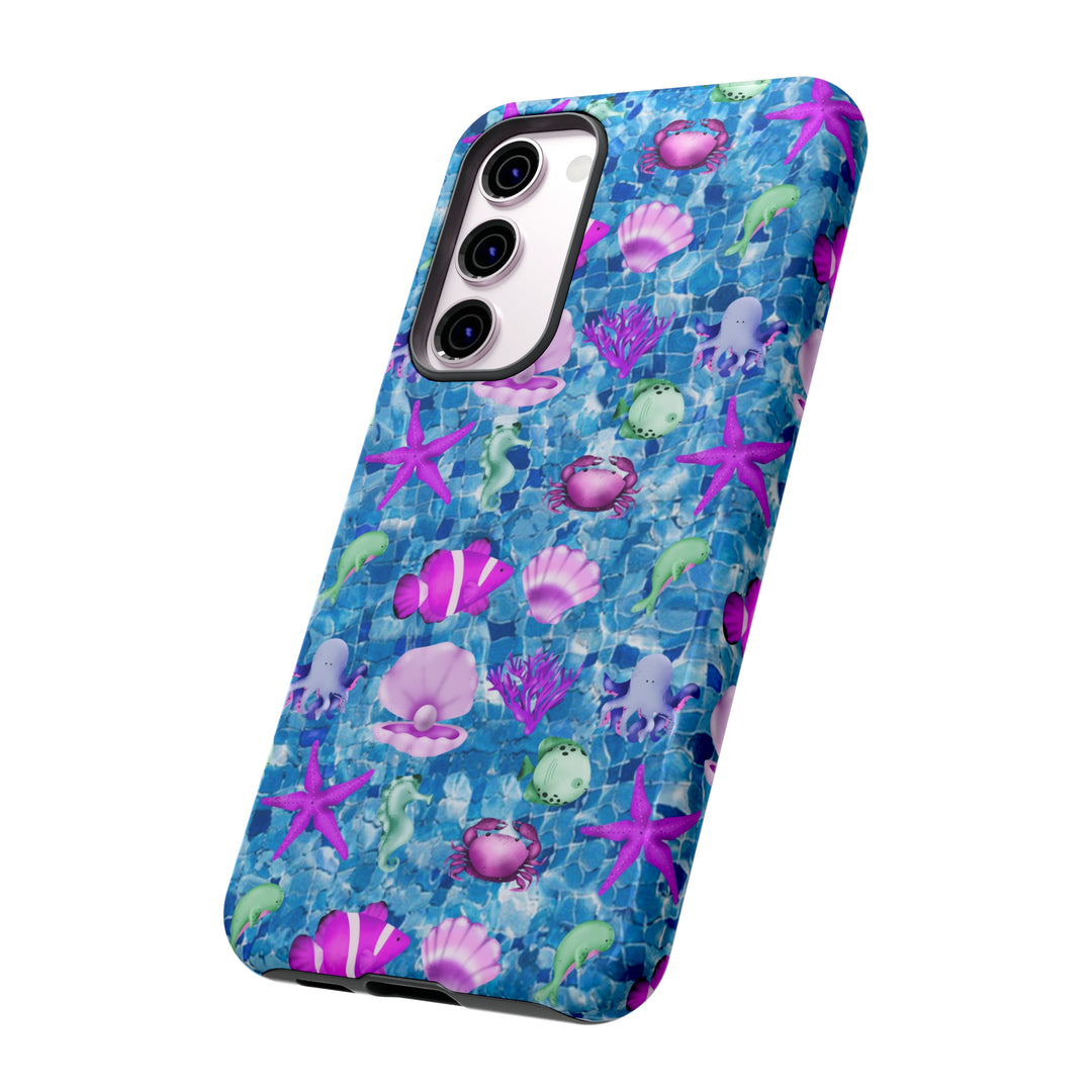 Cute Samsung Phone Case | Aesthetic Samsung Phone Case | Galaxy S23, S22, S21, S20 | Blue Pink Under The Sea, Protective Phone Case - Studio40ParkLane