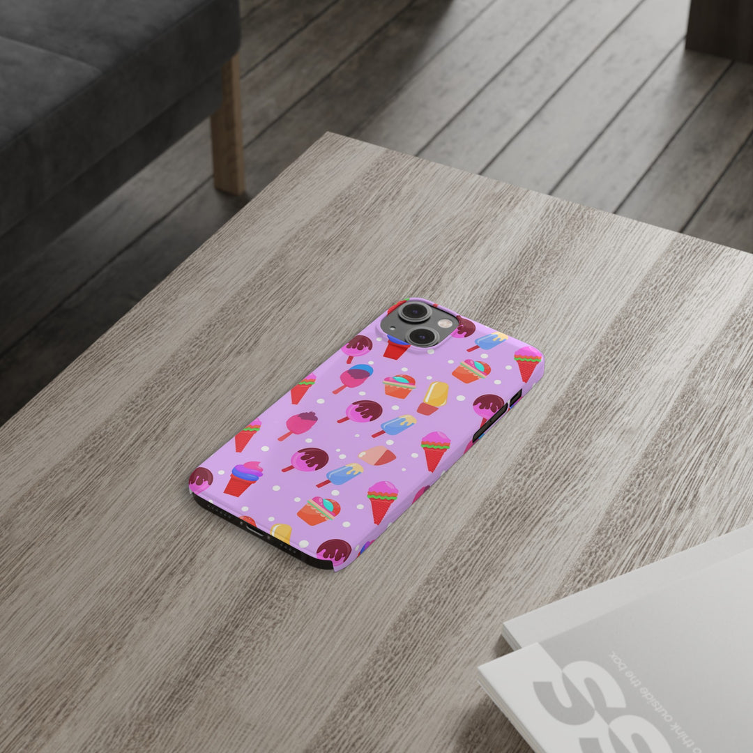 Slim Cute Phone Cases for Iphone - | iPhone 15 Case | iPhone 15 Pro Max Case, Iphone 14 Case, Iphone 14 Pro Max, Iphone 13, Summer Ice - cream Pink - Studio40ParkLane
