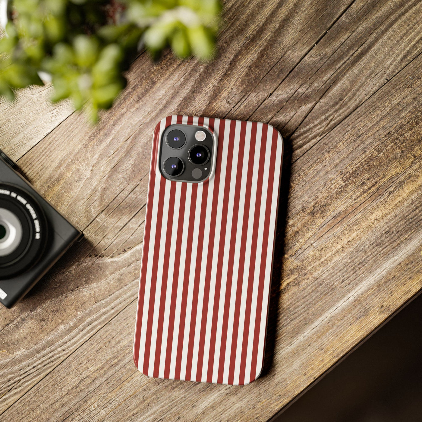 Slim Farmhouse Red Striped Cute Phone Case for Iphone 16 - | iPhone 15 Pro Max Case | iPhone 14 Case Iphone 13 12 11 10 9 8 7 Gift for Her - Studio40ParkLane