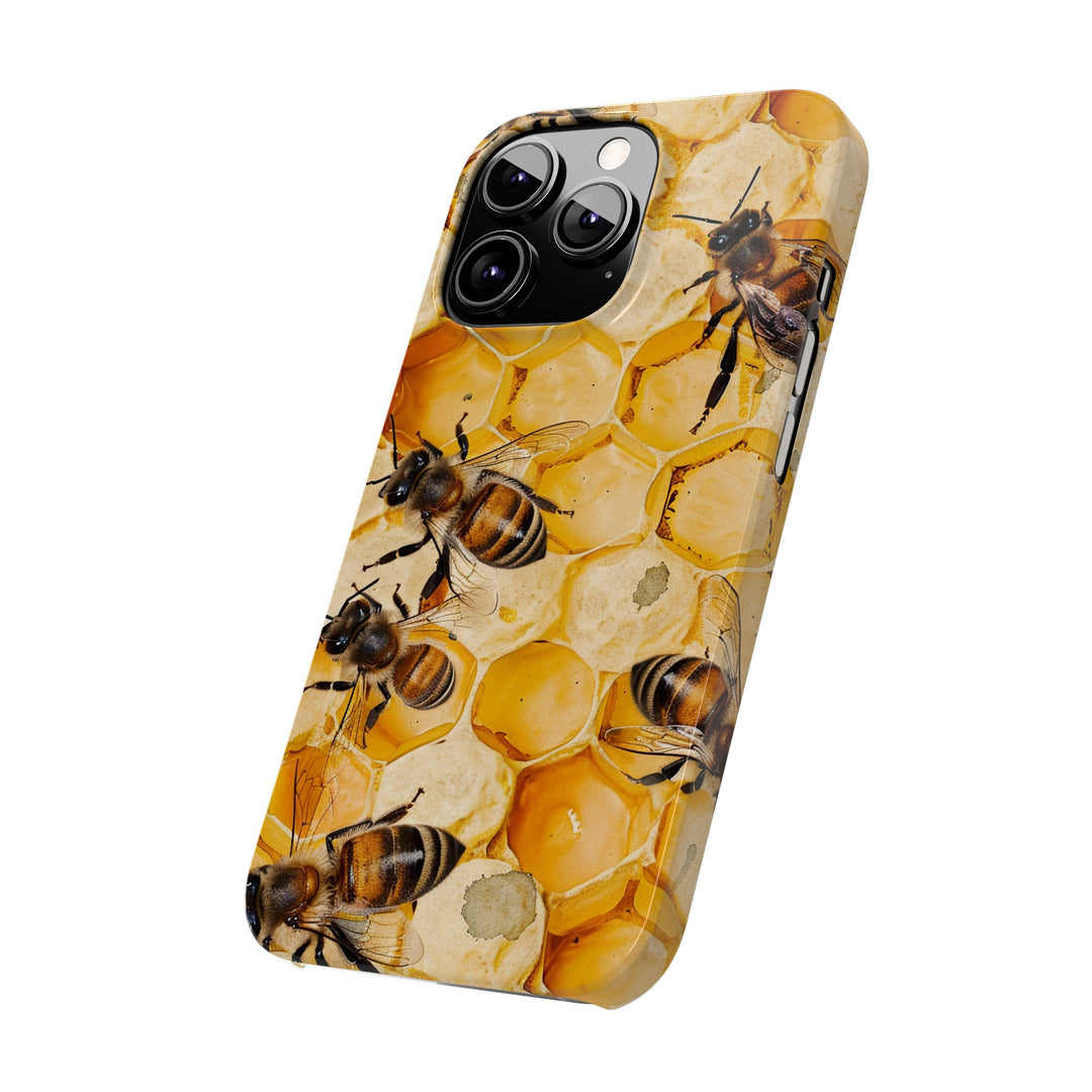 Slim Cute Phone Cases for Iphone - | iPhone 15 Case | iPhone 15 Pro Max Case, Iphone 14 Case, Iphone 14 Pro Max, Iphone 13, Summer Honey Bees - Studio40ParkLane
