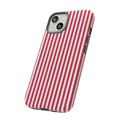 Tough Premium Winterberry Stripes Phone Case Gift for Her - For Apple iPhone 16 Pro Max 16e iPhone 15 Pro iPhone Iphone 14 Plus 13 Pro 12 SE XR - Studio40ParkLane