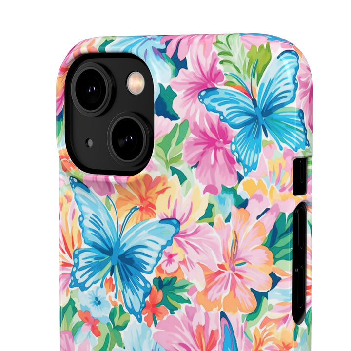 Sleek Snap Butterflies Flowers Cute Phone Case for iPhone 16 15 14 13 12 11 X Xs Max Xr Pro Plus Samsung Galaxy S24 S23 S22 S21 S20 Ultra
