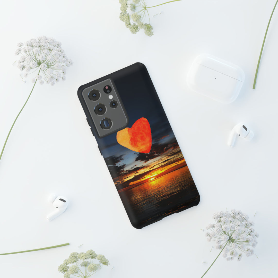 Cute Samsung Phone Case | Aesthetic Samsung Phone Case | Galaxy S23, S22, S21, S20 | Luxury case, Cute Rising Heart Sunset Phone Case - Studio40ParkLane
