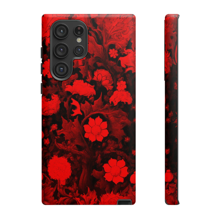 Cute Samsung Phone Case | Aesthetic Samsung Phone Case | Galaxy S23, S22, S21, S20 | Red Flowers, Protective Phone Case - Studio40ParkLane