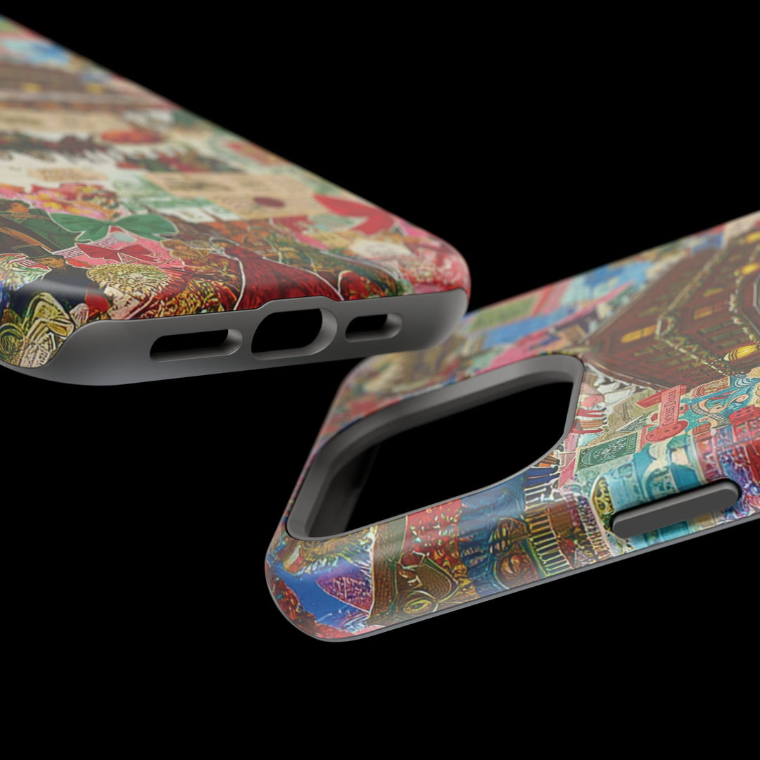 Aesthetic Tough Magsafe London Coquette Collage Phone Case - For iPhone 17 Pro Max iPhone 16 Pro iPhone 15 Iphone 14 Plus 13 Pro 12 11 10 - Studio40ParkLane