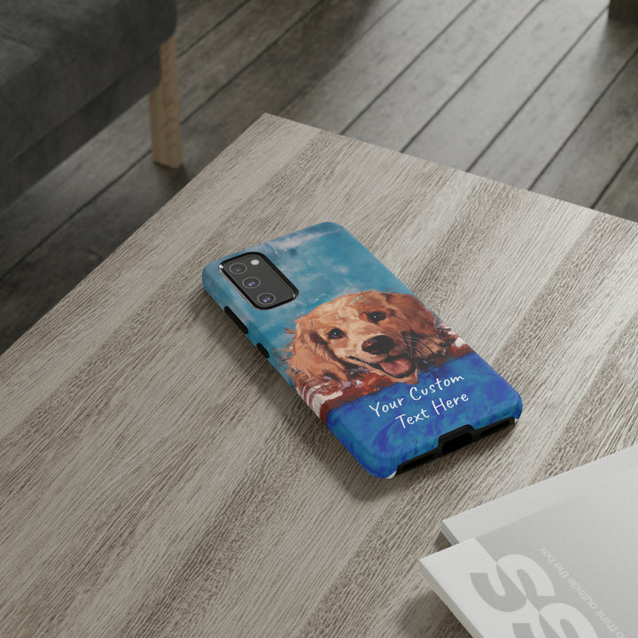 Personalize this Cute Samsung Phone Case | Golden Retriever Dog Samsung Phone Case | Galaxy S23, S22, S21, S20 | Personalized Samsung Cases - Studio40ParkLane