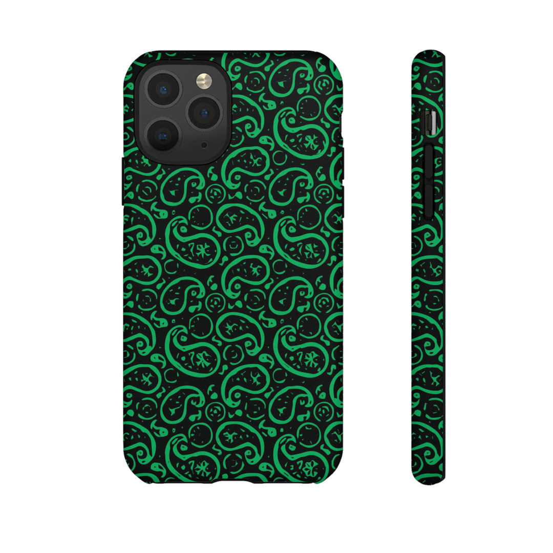 Cute IPhone Case | iPhone 15 Case | iPhone 15 Pro Max Case, Iphone 14 Case, Iphone 14 Pro Max Case IPhone Case for Art Lovers, Paisley Green - Studio40ParkLane