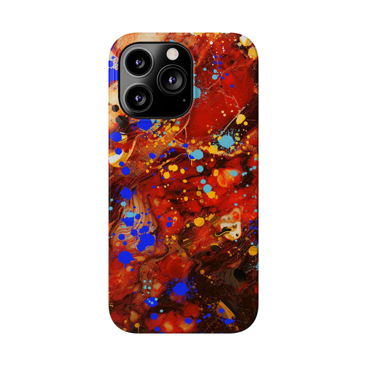 Slim Cute Phone Cases for Iphone - | iPhone 15 Case | iPhone 15 Pro Max Case, Iphone 14 Case, Iphone 14 Pro Max, Iphone 13, Fall Marble Paint Splash - Studio40ParkLane