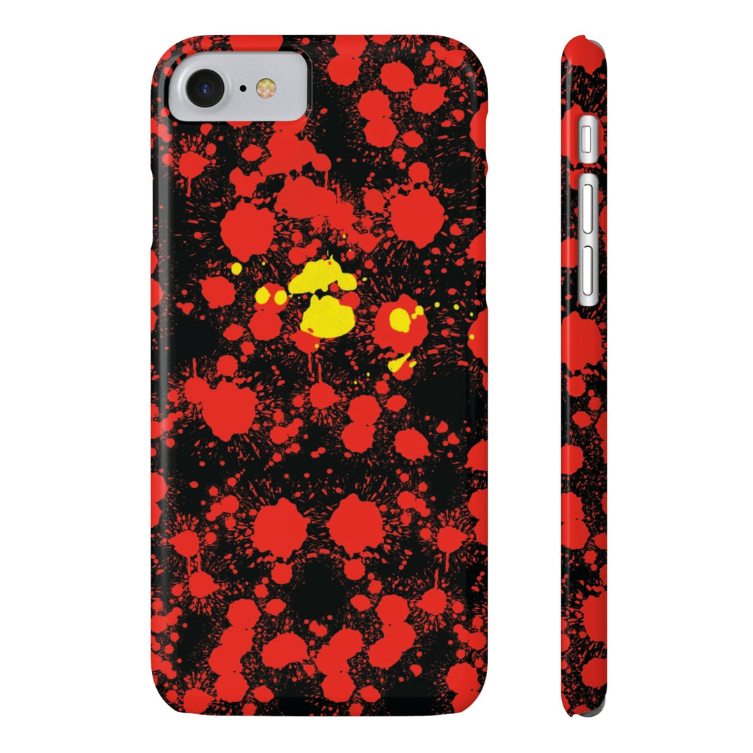 Slim Cute Phone Cases for Iphone - | iPhone 15 Case | iPhone 15 Pro Max Case, Iphone 14 Case, Iphone 14 Pro Max, Iphone 13, Red Yellow Paint Splash - Studio40ParkLane