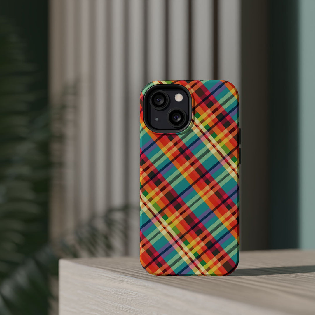 Checkered Plaid Magsafe Gift for Her Cute Phone Case for Iphone, | iPhone 16 | iPhone 15 Pro Max, Iphone 14 Pro Max, 13 12 11 10 9 8 7 - Studio40ParkLane