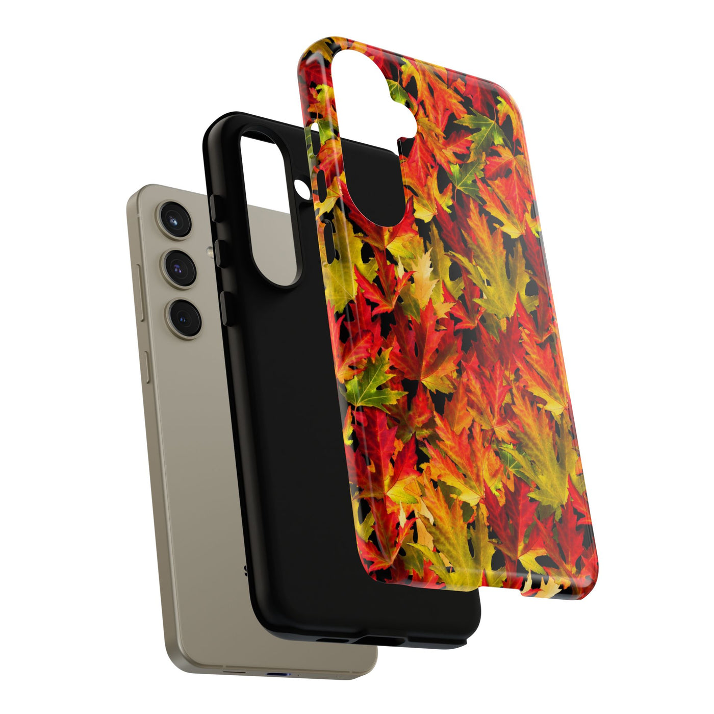 Fall Leaves Impact Resistant, Cute Phone Cases for Samsung S24, S23, S22, S21, IPhone 15 pro Iphone 14 pro Iphone 13 IPhone 12 Iphone 11