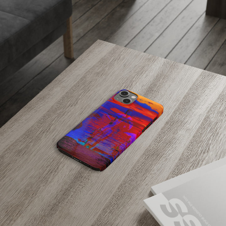 Slim Cute Phone Cases for Iphone | iPhone 15 Case | iPhone 15 Pro Max, Iphone 14 Case, Iphone 14 Pro Max, Iphone 13, Red Blue Sunset - Studio40ParkLane