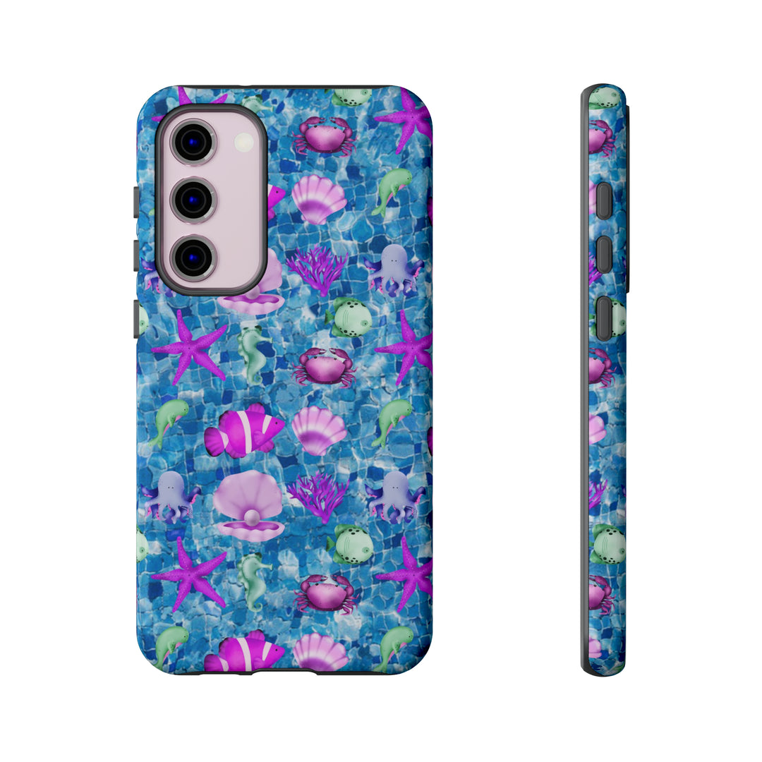 Cute Samsung Phone Case | Aesthetic Samsung Phone Case | Galaxy S23, S22, S21, S20 | Blue Pink Under The Sea, Protective Phone Case - Studio40ParkLane