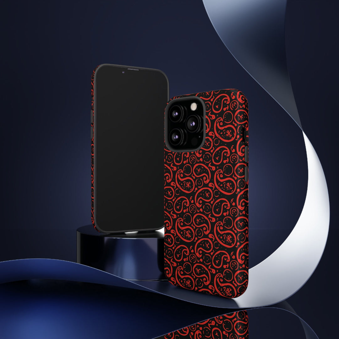 Cute IPhone Case | iPhone 15 Case | iPhone 15 Pro Max Case, Iphone 14 Case, Iphone 14 Pro Max Case IPhone Case for Art Lovers, Paisley Red - Studio40ParkLane