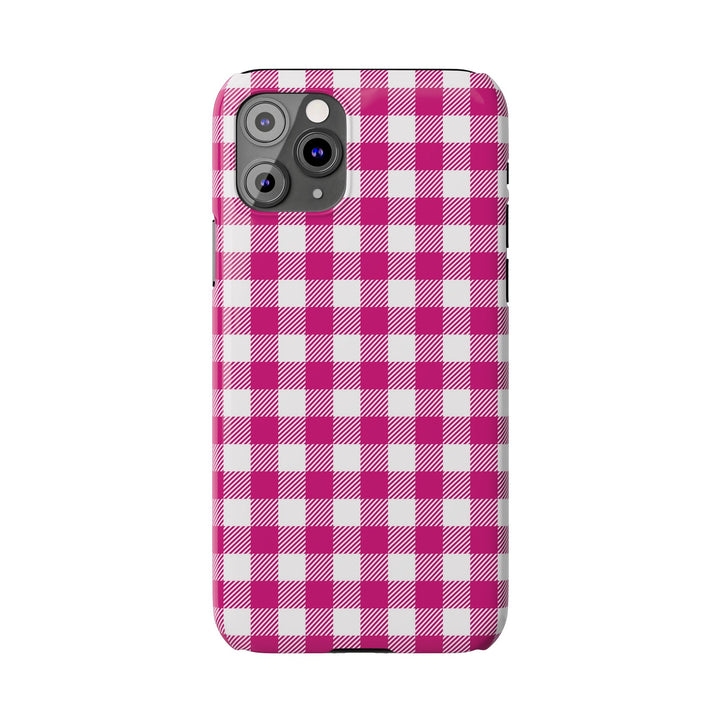 Slim Pink Gingham Gift for Her Cute Phone Cases for Iphone 16 Pro Max | iPhone 15 Case | iPhone 15 Pro Max Case, Iphone 14, 13, 12, 11, 10, 8, 7 - Studio40ParkLane
