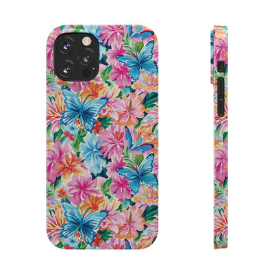 Slim Butterflies Flowers Gift for Her Cute Phone Cases for Iphone 16 Pro Max | iPhone 15 Case | iPhone 15 Pro Max Case, Iphone 14, 13, 12, 11, 10, 8, 7